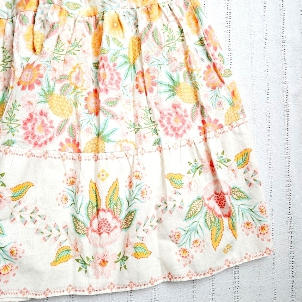 Rachel Zoe 100% Cotton Fully Lined Pull On Floral Maxi Skirt 4 Colorful Rare New - Picture 16 of 16